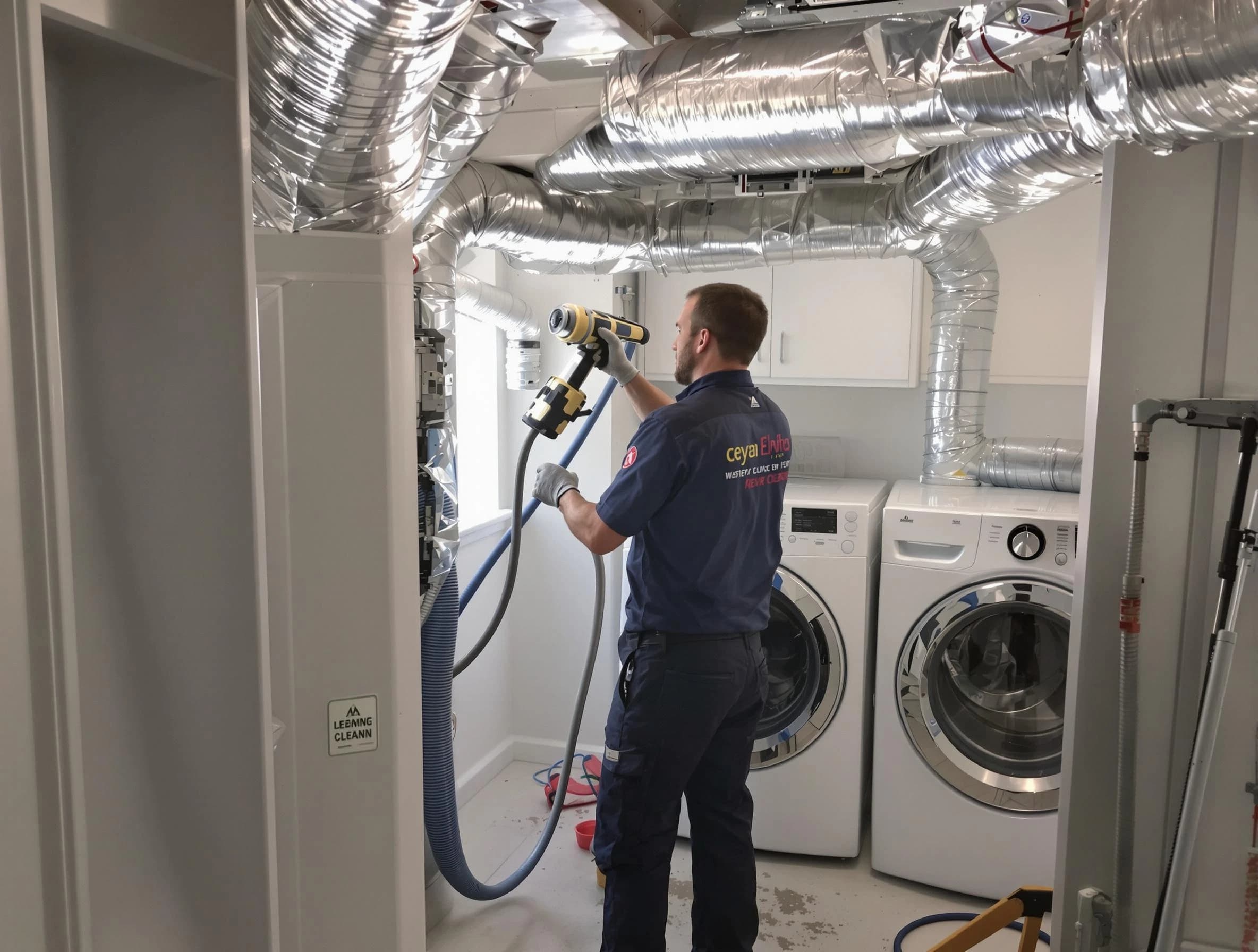 North Ogden Dryer Vent Cleaning specialist using advanced equipment for thorough duct cleaning in North Ogden