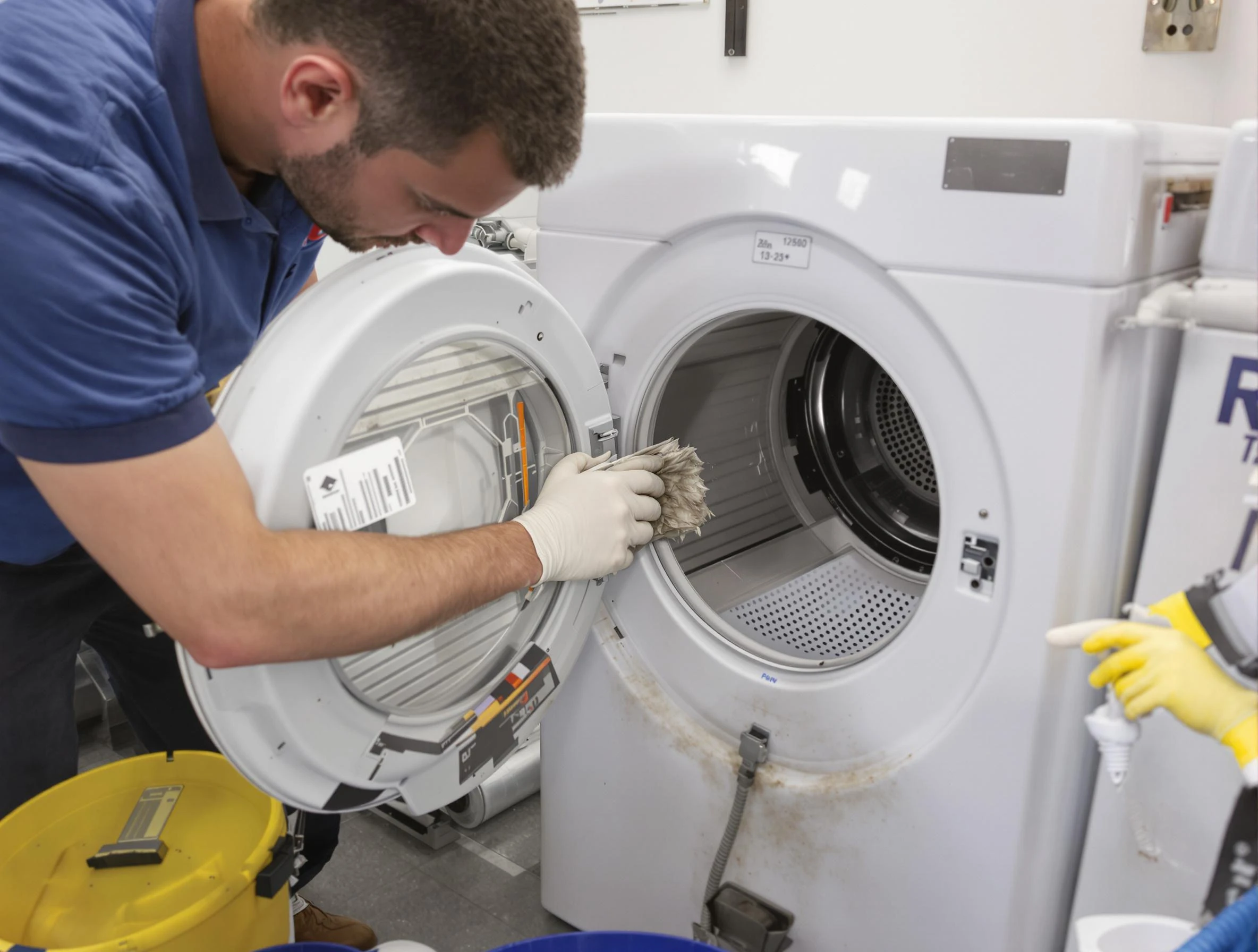 North Ogden Dryer Vent Cleaning specialist performing detailed lint trap cleaning service in North Ogden
